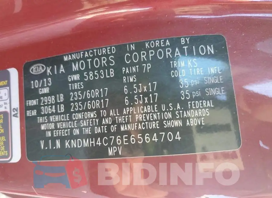 KNDMH4C76E6564704 Photo# 14