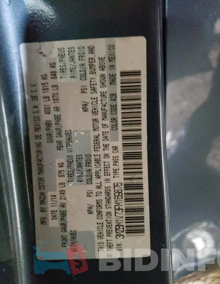 3MZBM1V73FM169876 Photo# 12