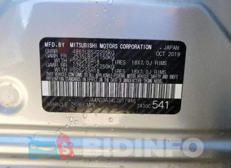 JA4AD3A34LZ017946 Photo# 14