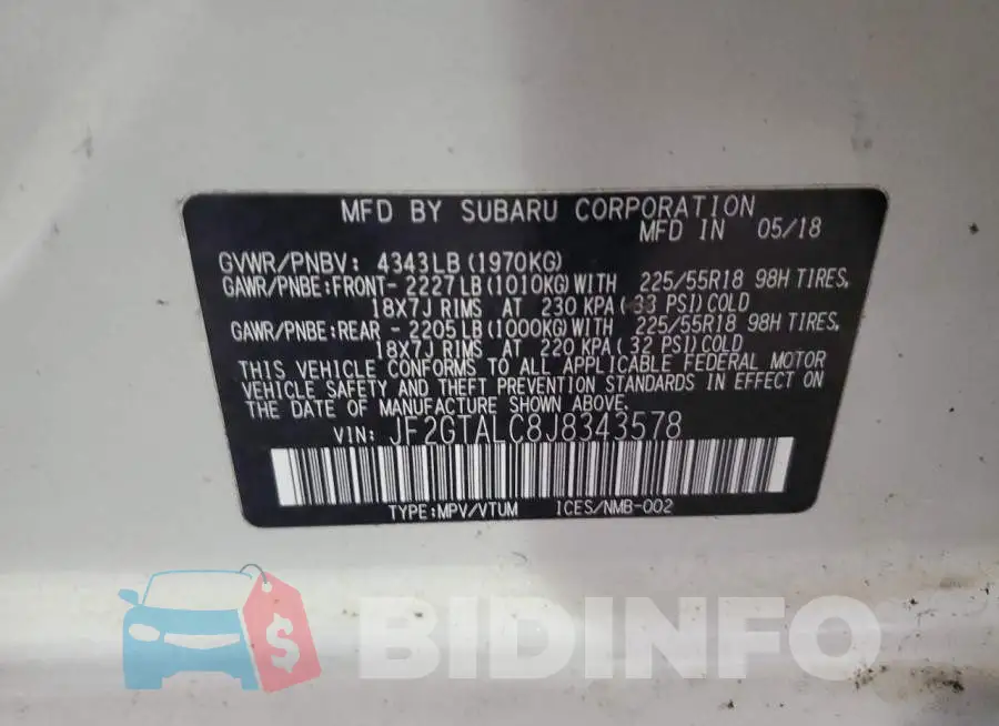 JF2GTALC8J8343578 Photo# 13