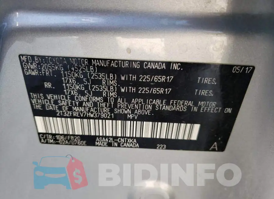 2T3ZFREV7HW379021 Photo# 13