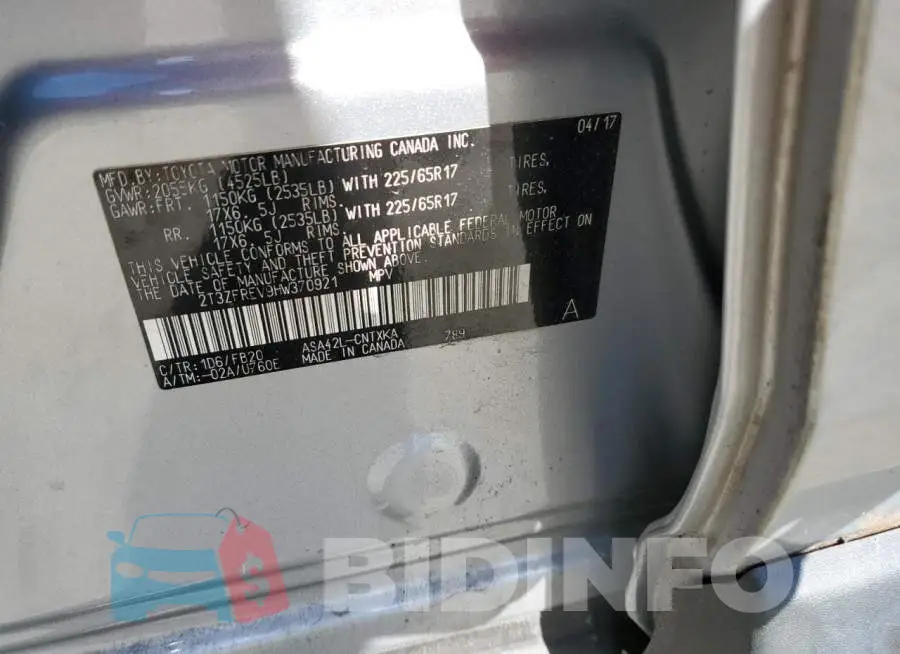 2T3ZFREV9HW370921 Photo# 13