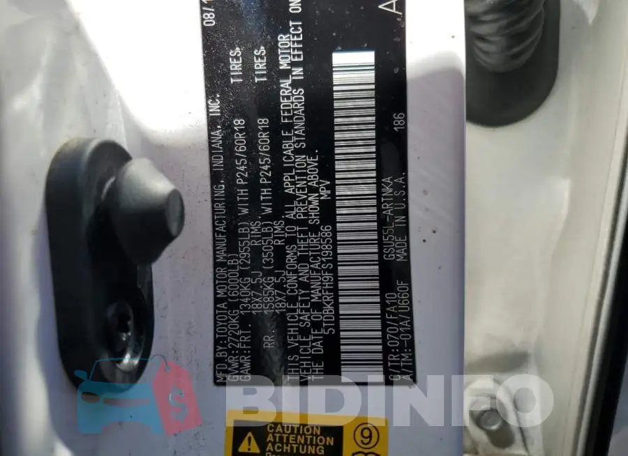 5TDBKRFH9FS198586 Photo# 12