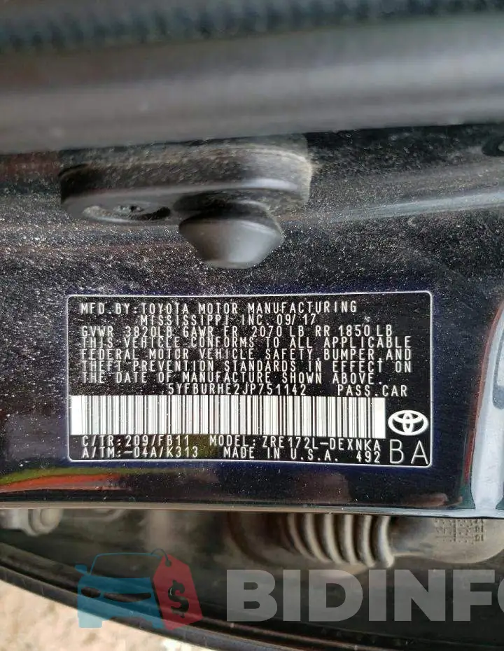 5YFBURHE2JP751142 Photo# 13