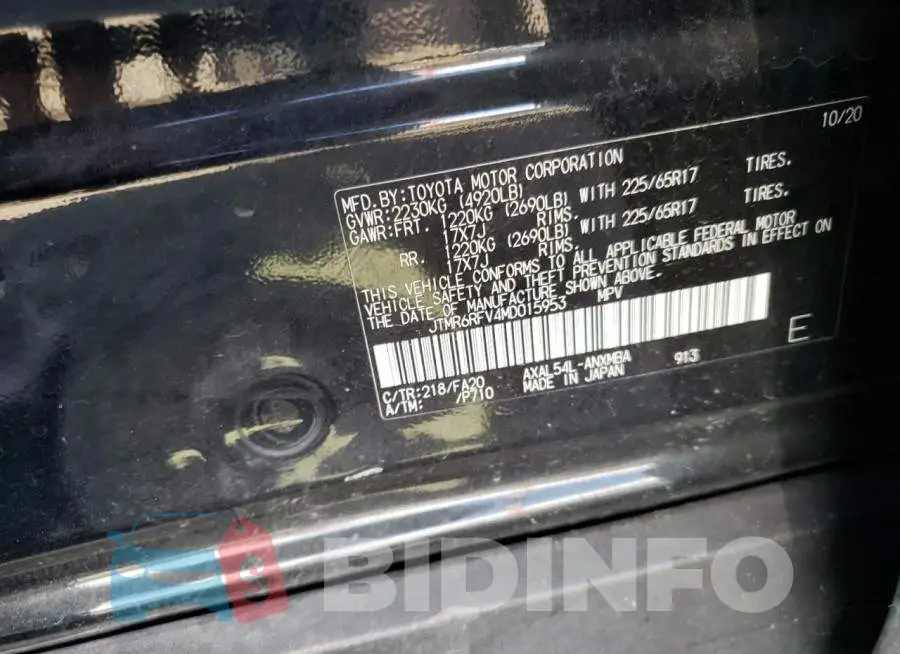 JTMR6RFV4MD015953 Photo# 13