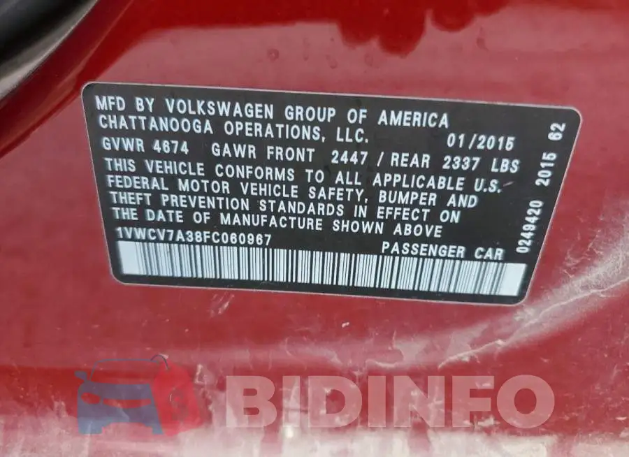 1VWCV7A38FC060967 Photo# 12
