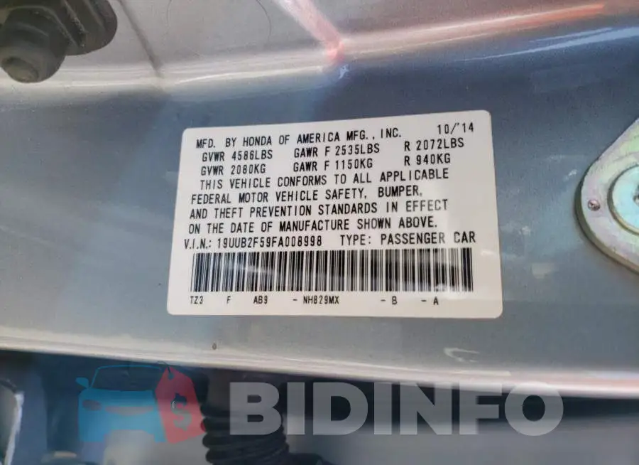 19UUB2F59FA008998 Photo# 12