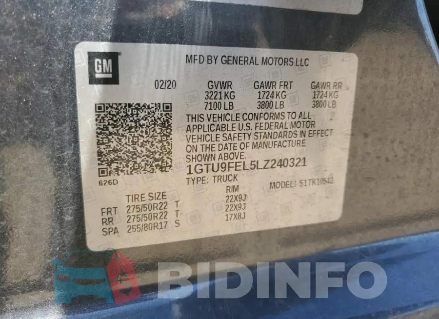 1GTU9FEL5LZ240321 Photo# 12