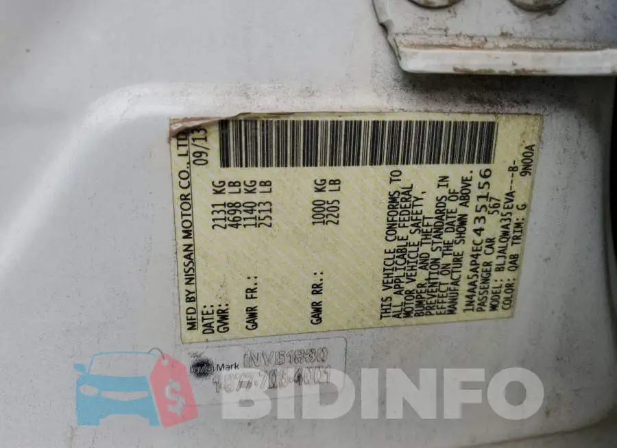 1N4AA5AP4EC435156 Photo# 12