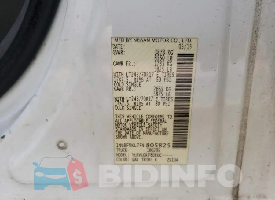 1N6BF0KL7FN805825 Photo# 13