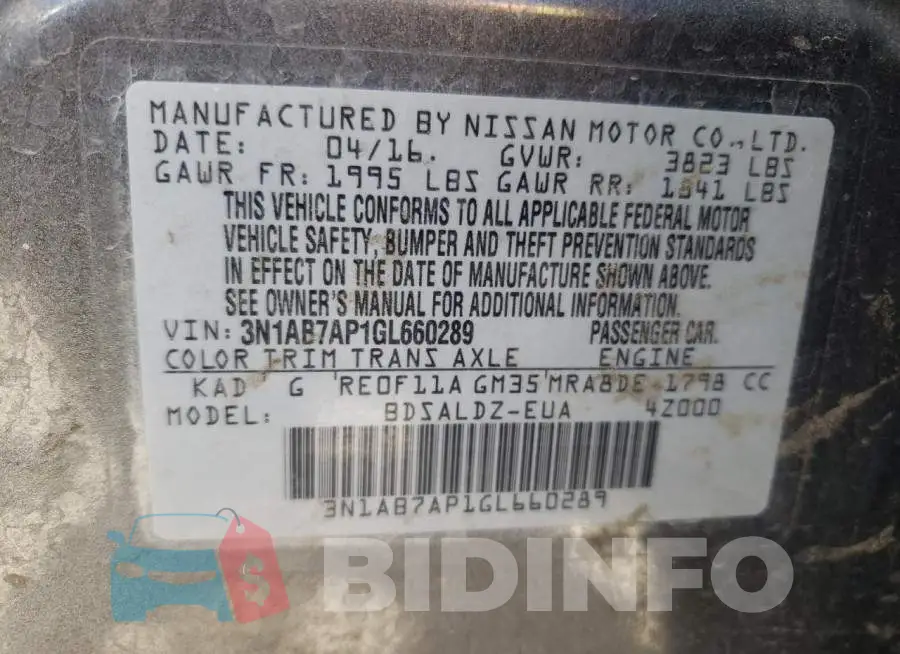 3N1AB7AP1GL660289 Photo# 13