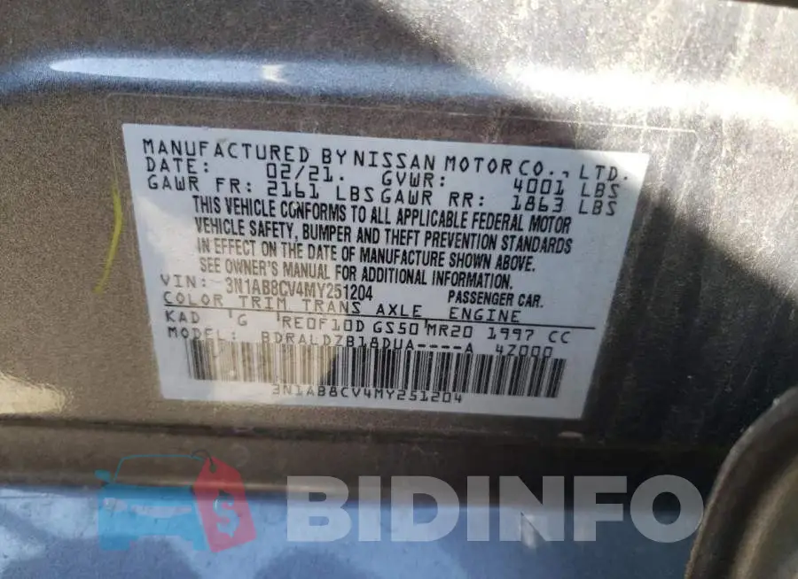 3N1AB8CV4MY251204 Photo# 12