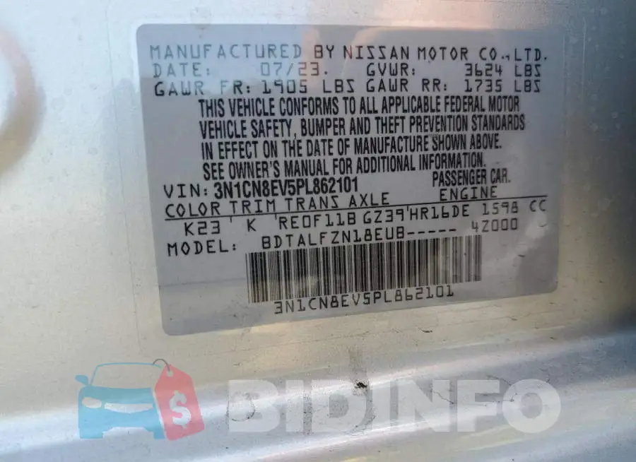 3N1CN8EV5PL862101 Photo# 12