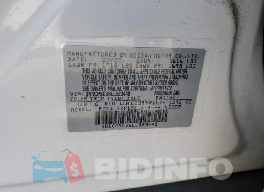 3N1CP5CV6LL523448 Photo# 12