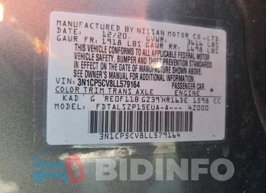 3N1CP5CV8LL579164 Photo# 14
