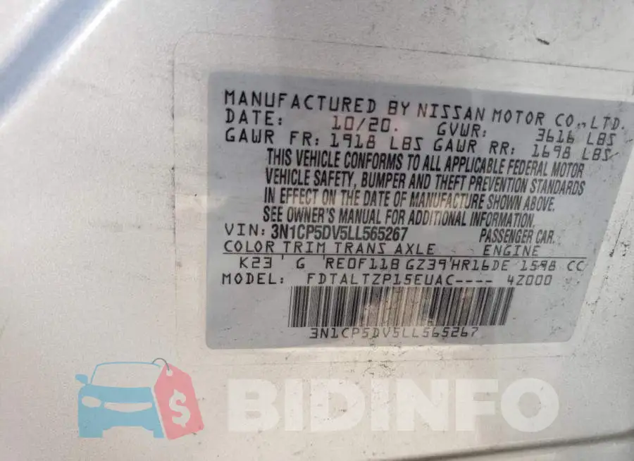 3N1CP5DV5LL565267 Photo# 12