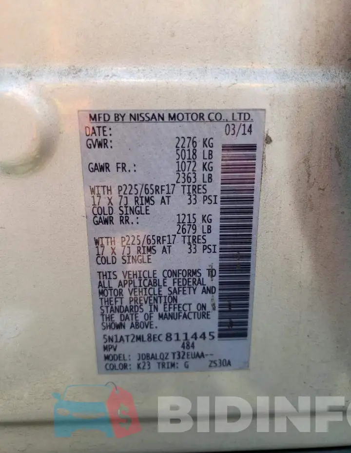 5N1AT2ML8EC811445 Photo# 13
