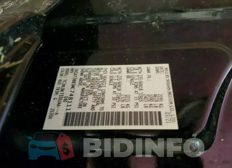 5N1AT3BB5MC748111 Photo# 13