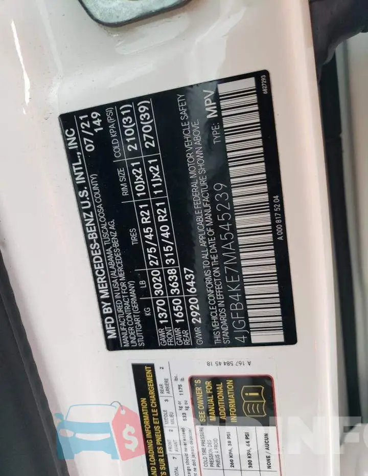 4JGFB4KE7MA545239 Photo# 12