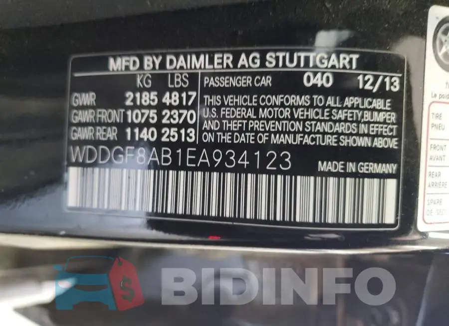 WDDGF8AB1EA934123 Photo# 13