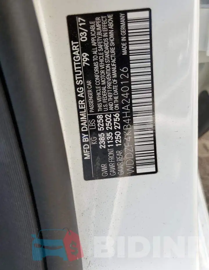 WDDZF4KB4HA240126 Photo# 12