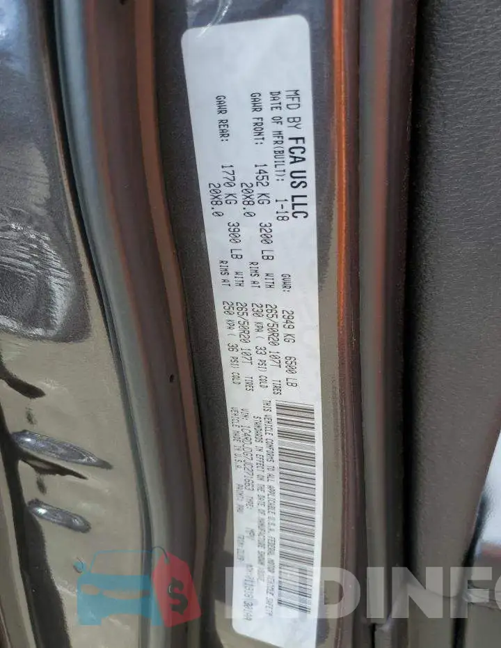 1C4RDJDG7JC271663 Photo# 13