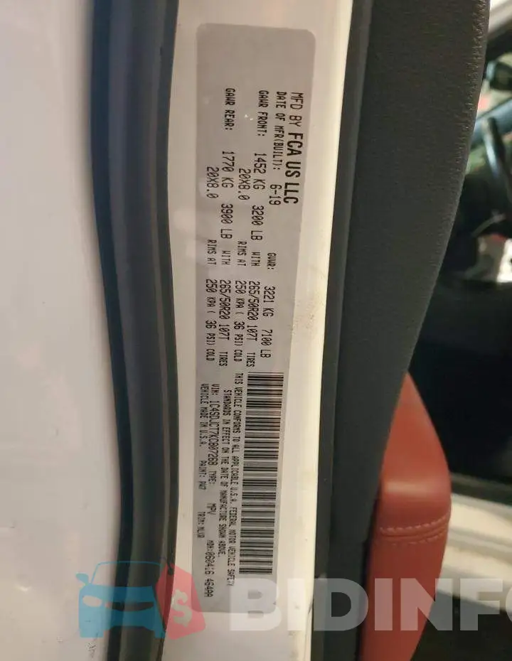1C4SDJCT7KC807268 Photo# 14
