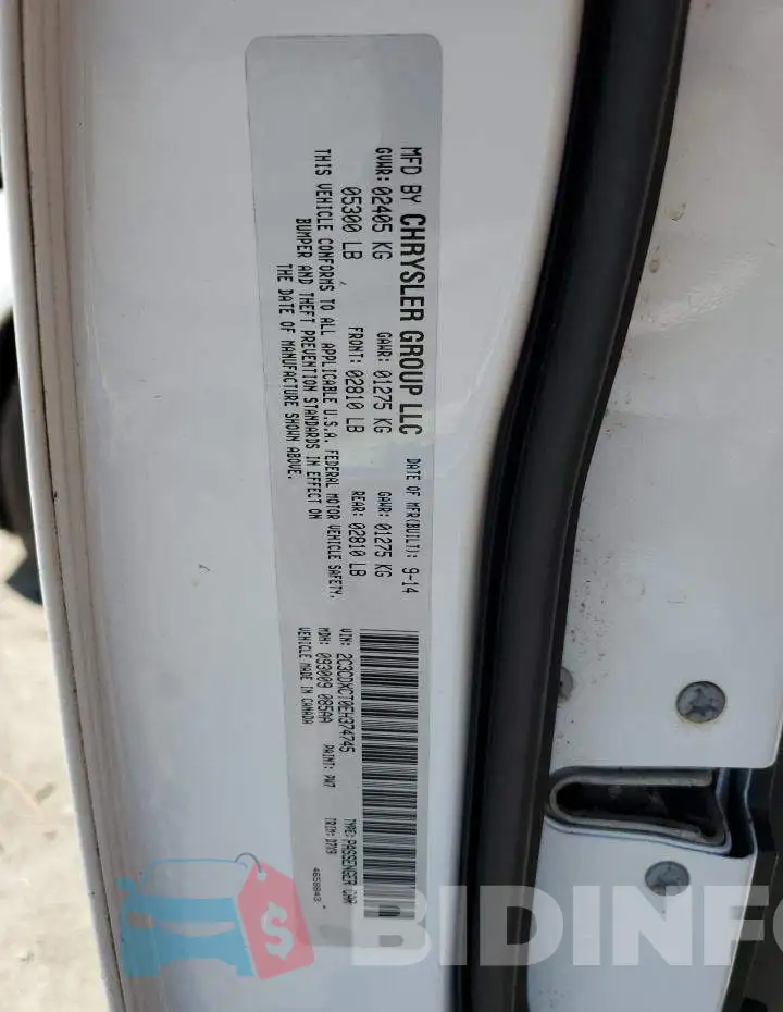 2C3CDXCT0EH374745 Photo# 12