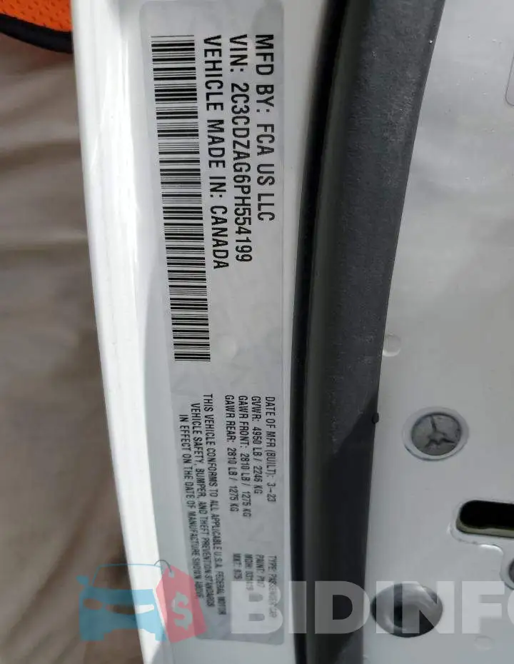 2C3CDZAG6PH554199 Photo# 12