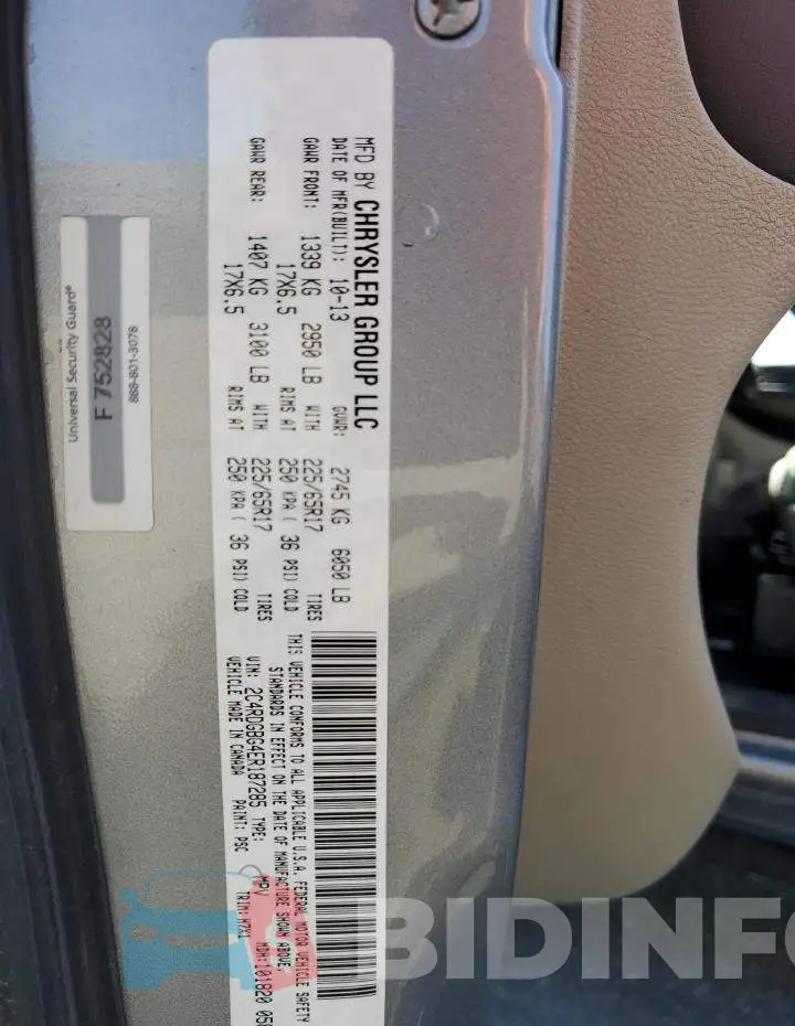 2C4RDGBG4ER187285 Photo# 13