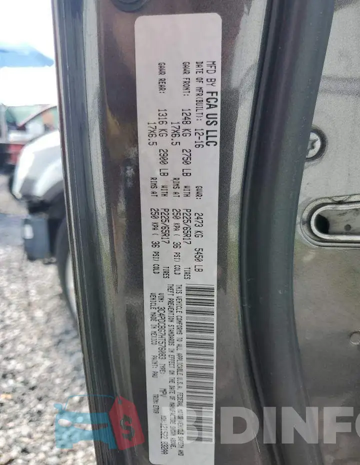 3C4PDCBG7HT576083 Photo# 13