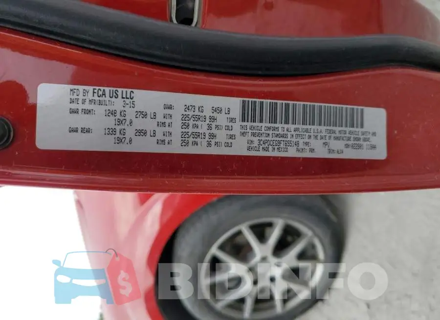 3C4PDCEG9FT655148 Photo# 13