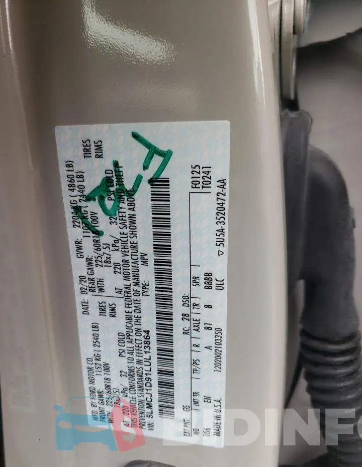 5LMCJ1D91LUL13864 Photo# 12