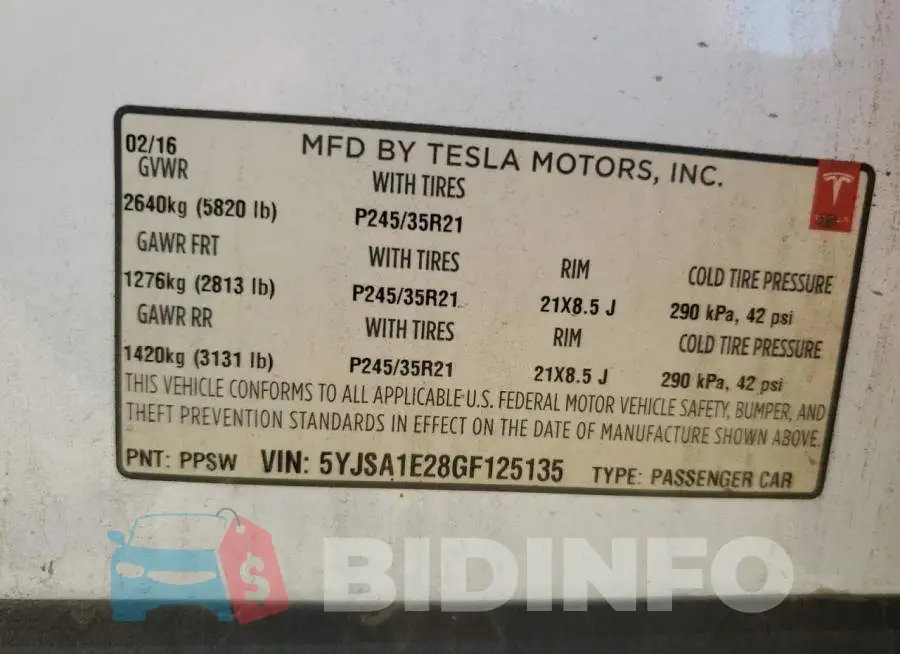 5YJSA1E28GF125135 Photo# 12