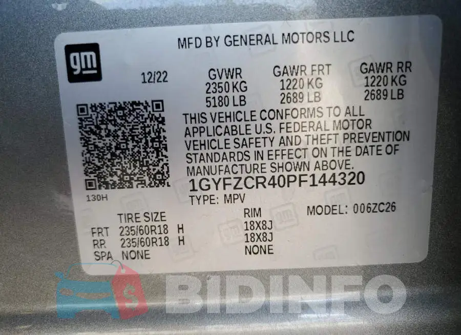 1GYFZCR40PF144320 Photo# 12