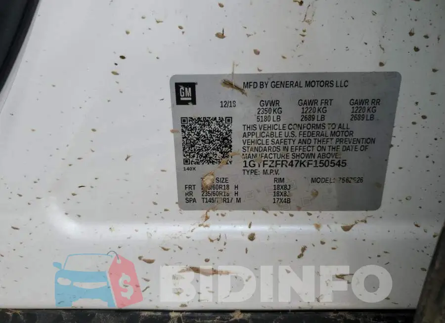 1GYFZFR47KF150545 Photo# 12