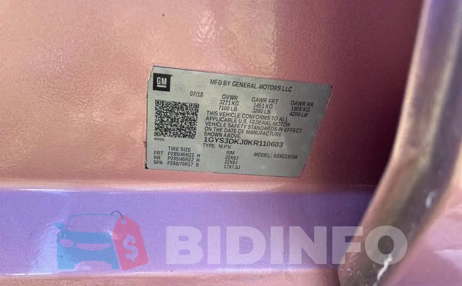 1GYS3DKJ0KR110603 Photo# 10