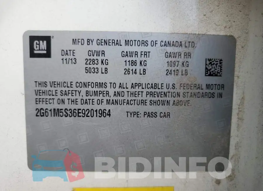 2G61M5S36E9201964 Photo# 12