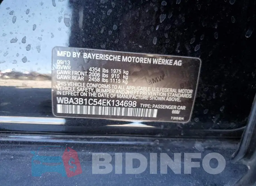 WBA3B1C54EK134698 Photo# 12