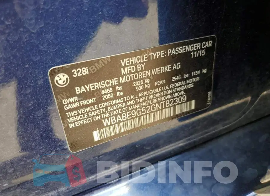 WBA8E9G52GNT82309 Photo# 12