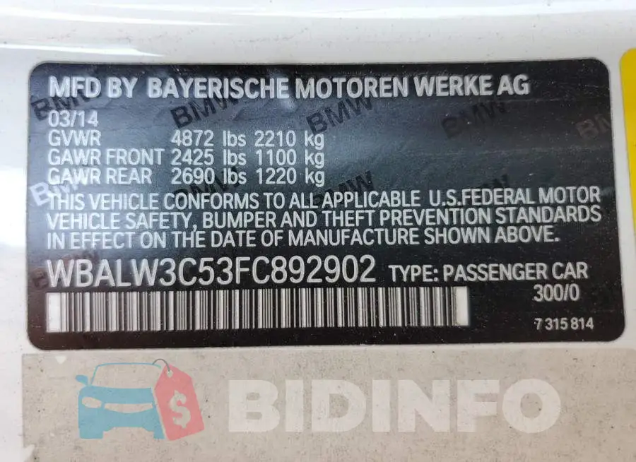 WBALW3C53FC892902 Photo# 13