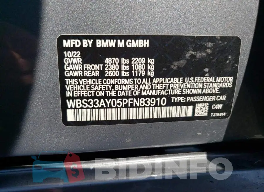 WBS33AY05PFN83910 Photo# 12