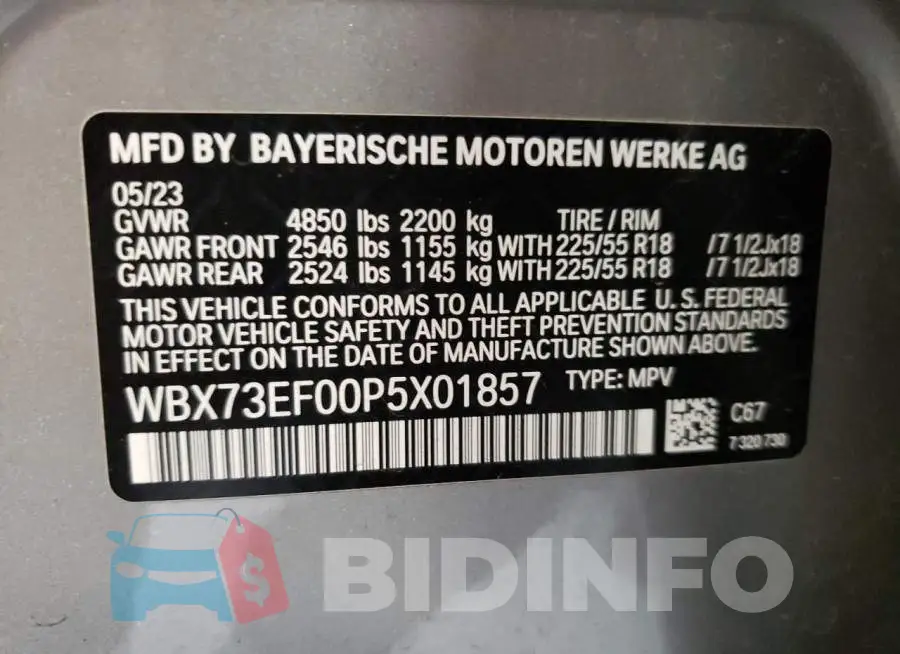 WBX73EF00P5X01857 Photo# 13