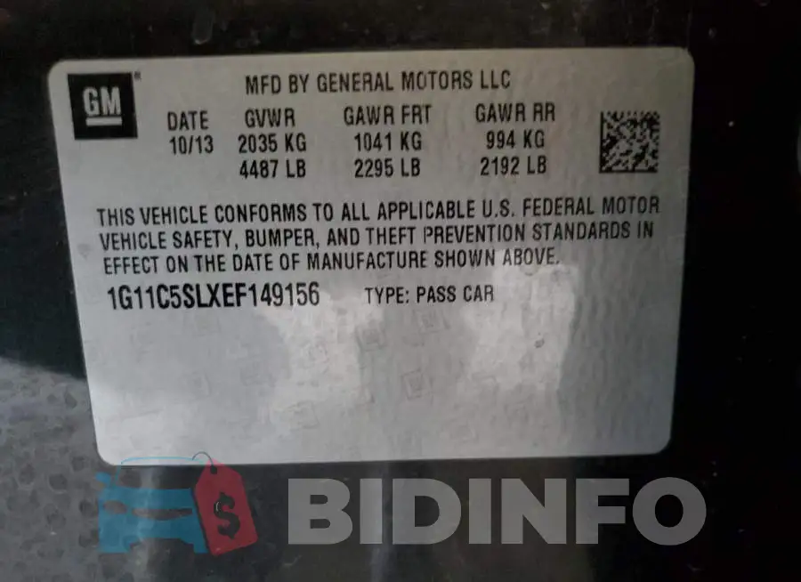 1G11C5SLXEF149156 Photo# 12
