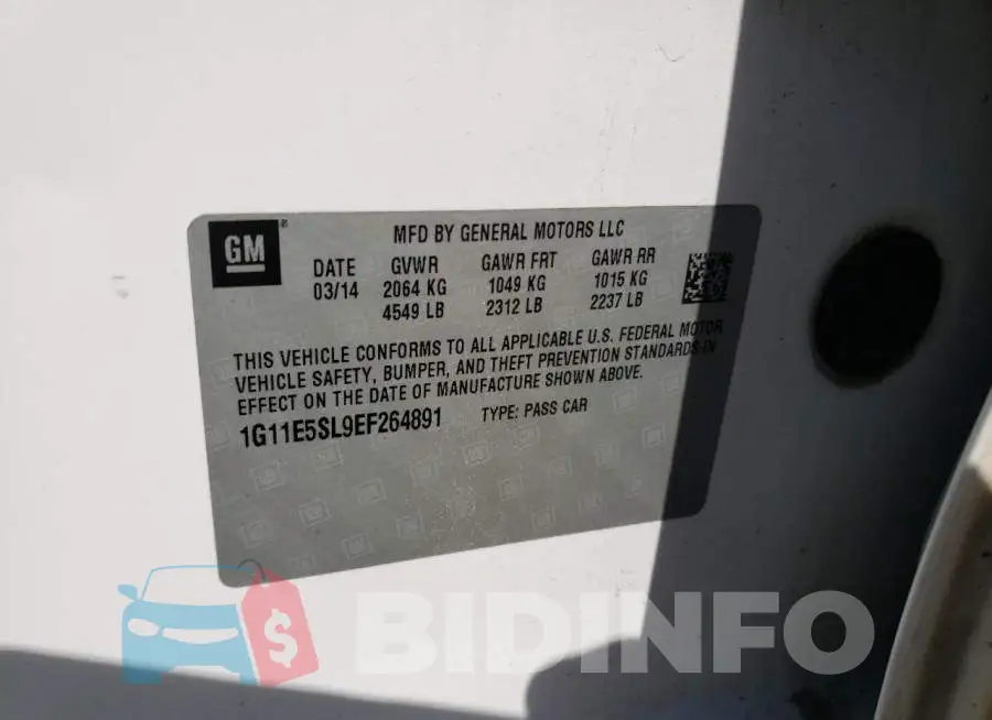 1G11E5SL9EF264891 Photo# 12