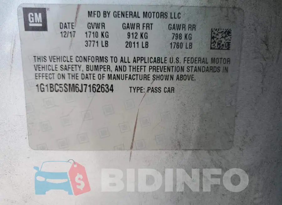1G1BC5SM6J7162634 Photo# 12