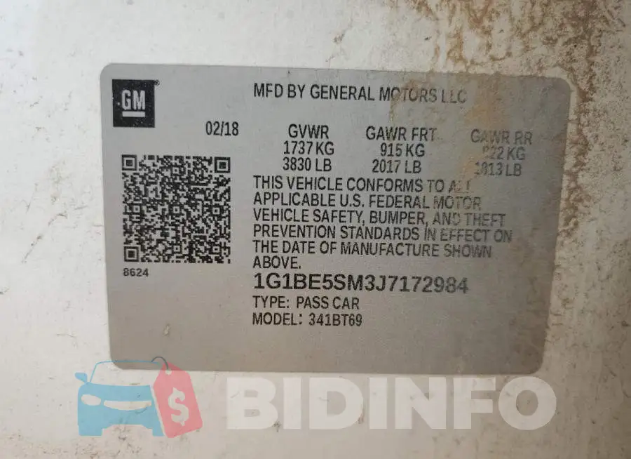 1G1BE5SM3J7172984 Photo# 12
