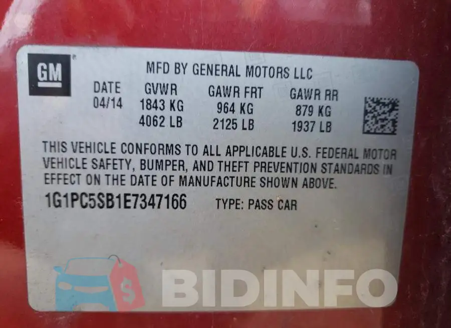 1G1PC5SB1E7347166 Photo# 13