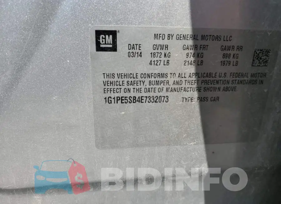 1G1PE5SB4E7332073 Photo# 12