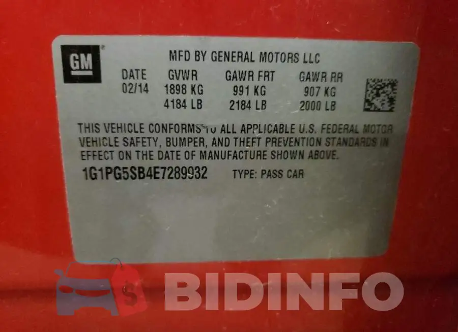 1G1PG5SB4E7289932 Photo# 12